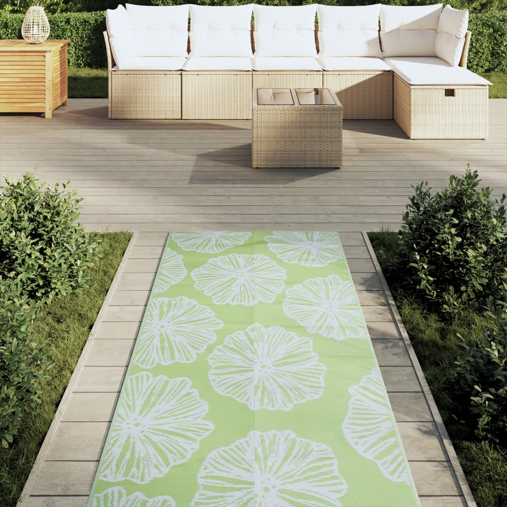 Vidaxl à l'extérieur du tapis aakil 80x250 cm vert polypropène