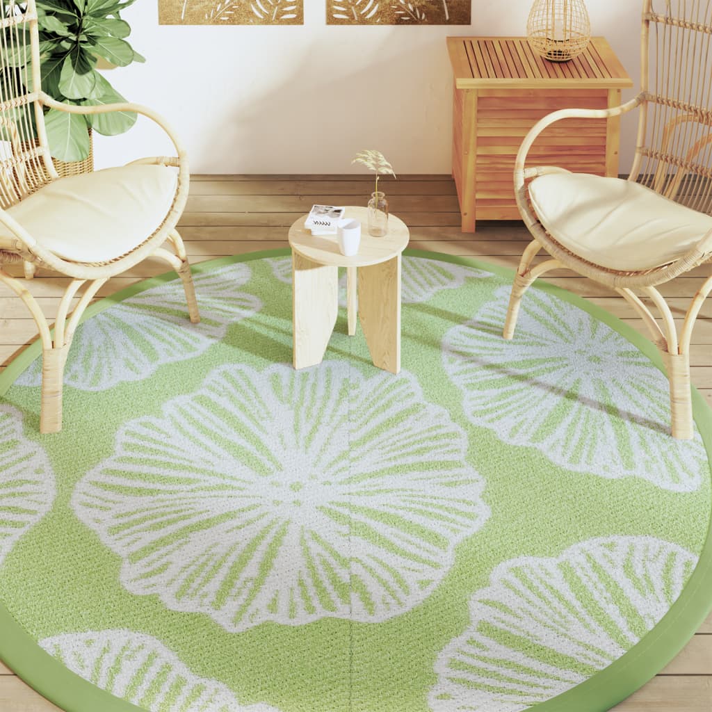 Vidaxl à l'extérieur du tapis Arakil Ø 200 cm Green en polypropène