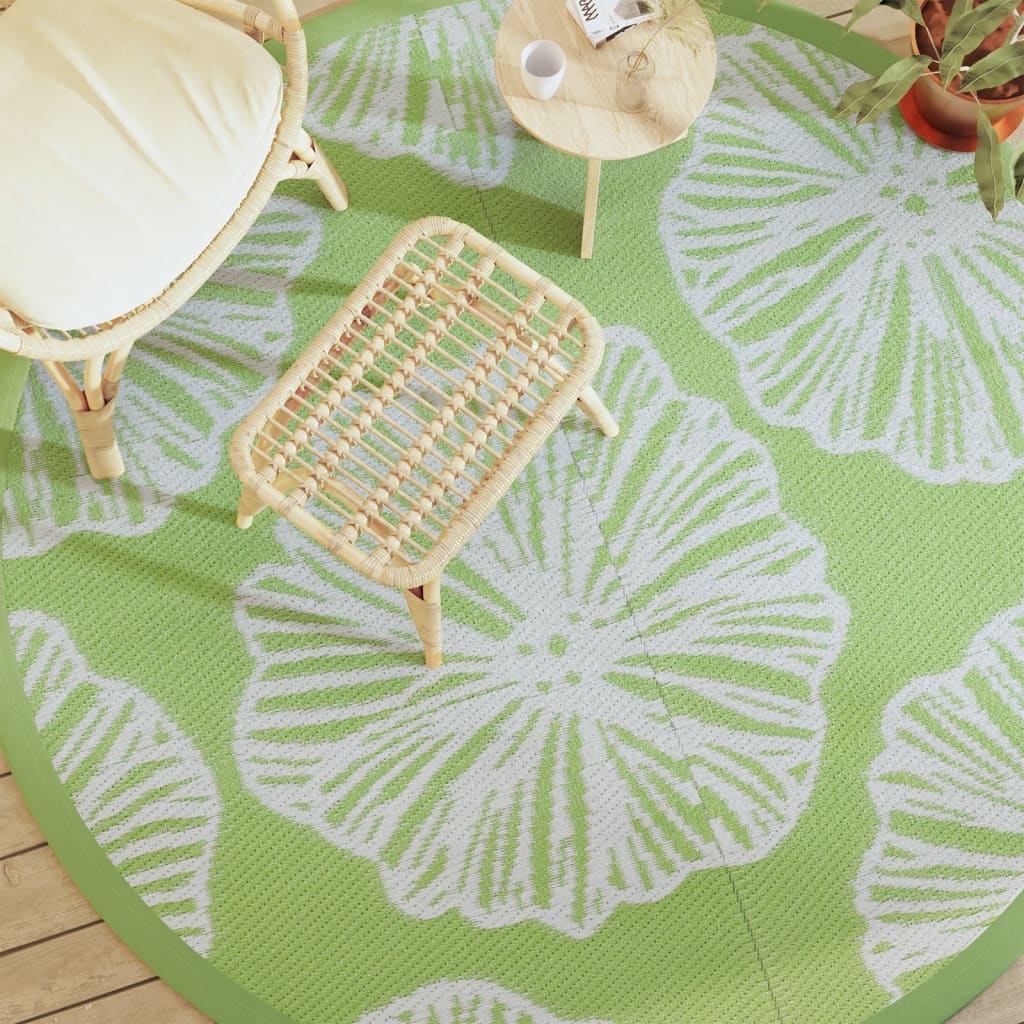 Vidaxl à l'extérieur du tapis Arakil Ø 200 cm Green en polypropène