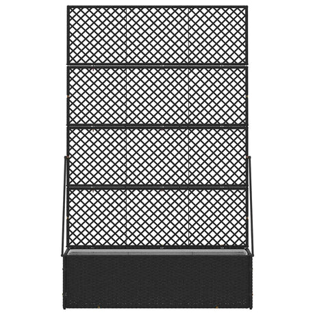 Vidaxl tuin bloempot zwart 105 x 30 x 170 cm metaal