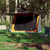 Tente VidaXL 2 personnes imperméable gris et orange