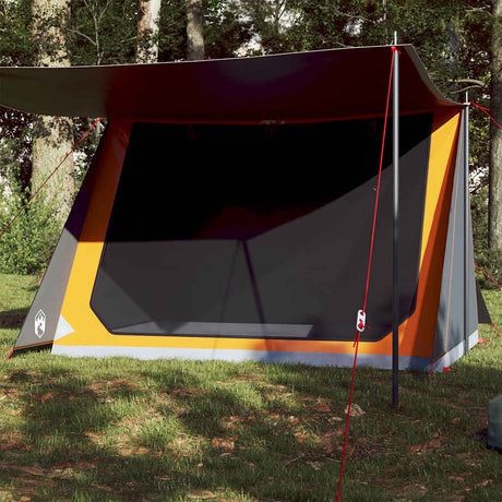 Tente VidaXL 2 personnes imperméable gris et orange
