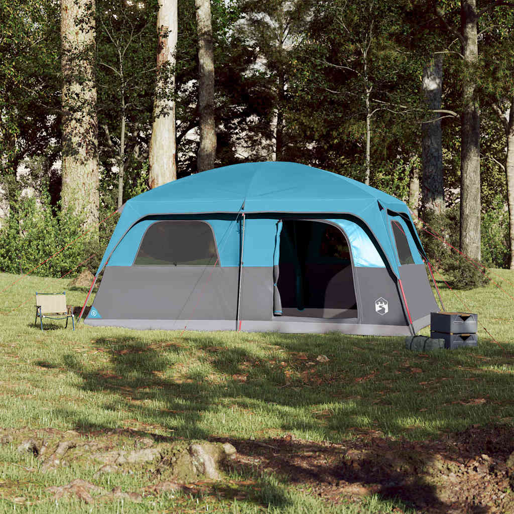 Tente familiale VidaXL 10 personnes imperméable bleue