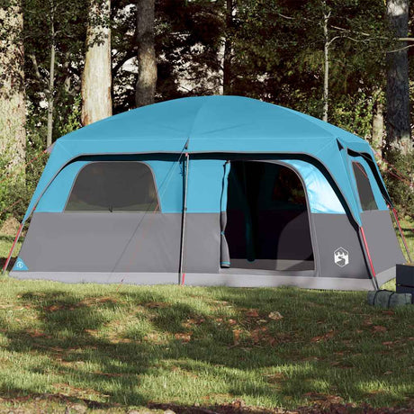 Tente familiale VidaXL 10 personnes imperméable bleue