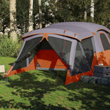 Tente VidaXL avec auvent 4 personnes imperméable orange