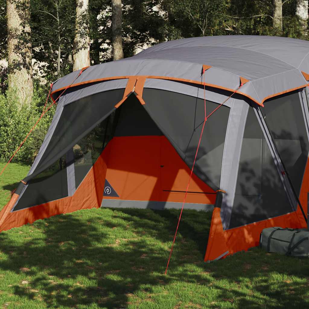 Tente VidaXL avec auvent 4 personnes imperméable orange