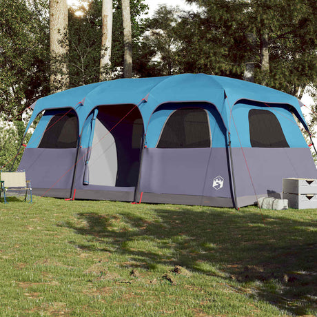 Tente familiale VidaXL 9 personnes imperméable bleue