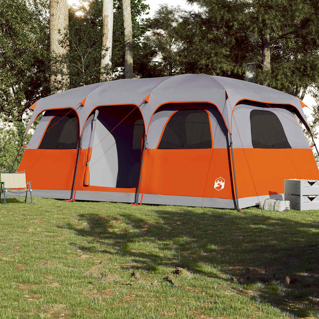 Tente familiale VidaXL 9 personnes imperméable grise