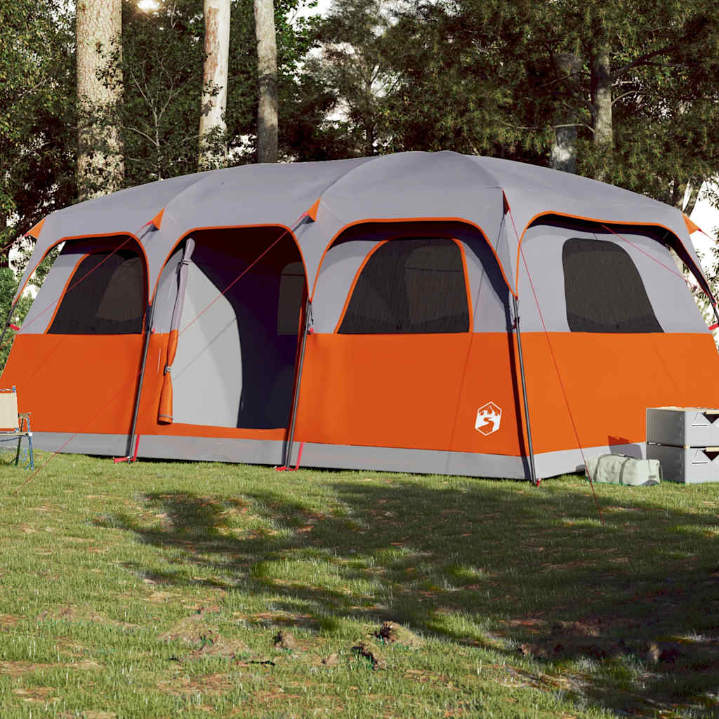 Tente familiale VidaXL 9 personnes imperméable grise