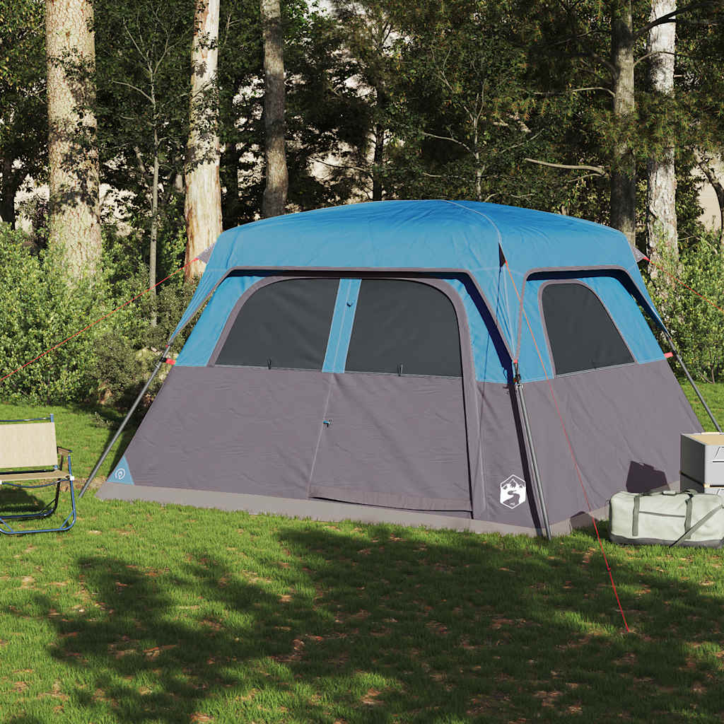 VidaXL Tente familiale 6 personnes imperméable bleu