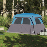VidaXL Tente familiale 6 personnes imperméable bleu