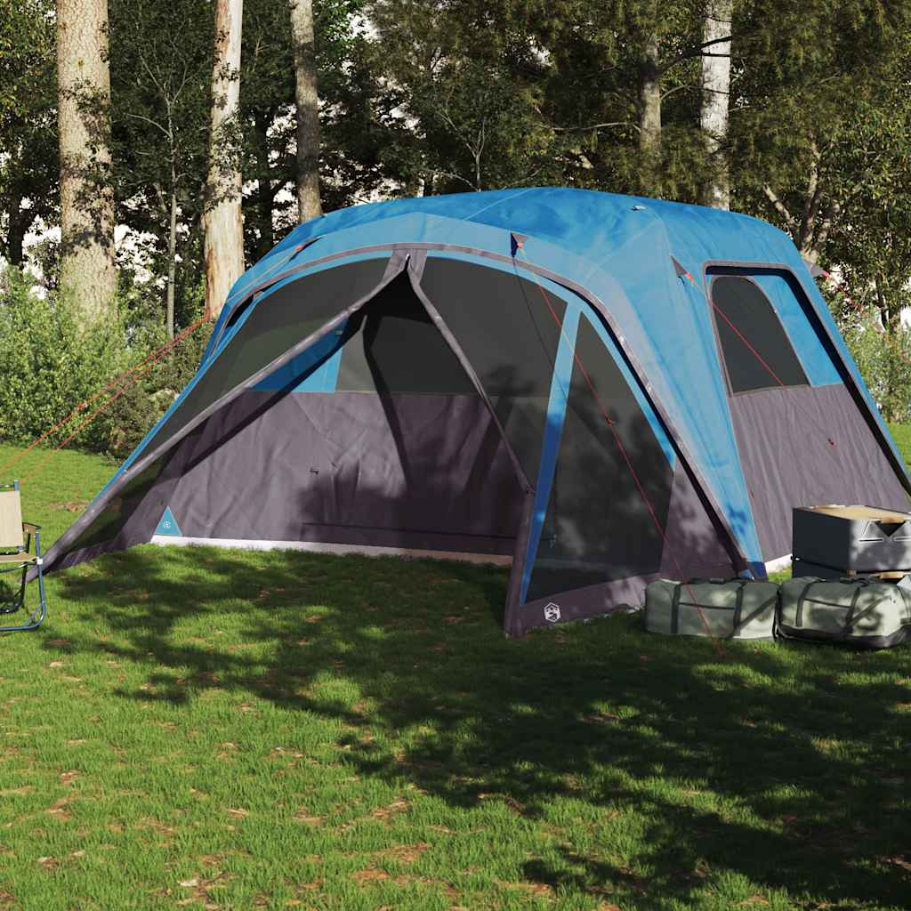 Tente familiale VidaXL avec auvent, 6 personnes, imperméable, bleue
