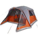 Tente familiale Vidaxx avec auvent 6 personnes imperméable gris et orange