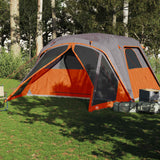 Tente familiale Vidaxx avec auvent 6 personnes imperméable gris et orange
