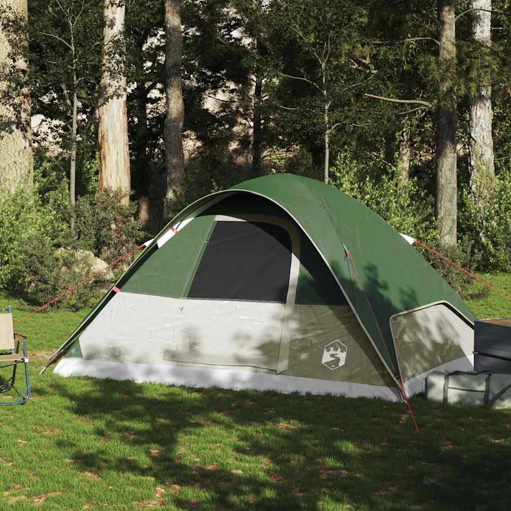 Vidaxl Dome Tenda a 6 persone impermeabile verde