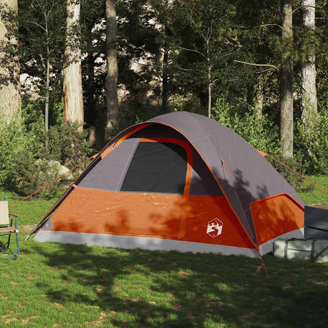 Tente dôme VidaXL 6 personnes imperméable orange
