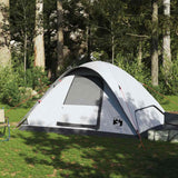 Tente dôme Vidaxl 6 personnes tissu occultant imperméable blanc