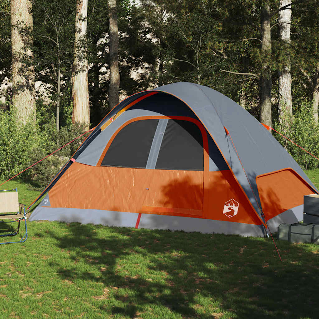 Tente dôme VidaXL 6 personnes imperméable orange