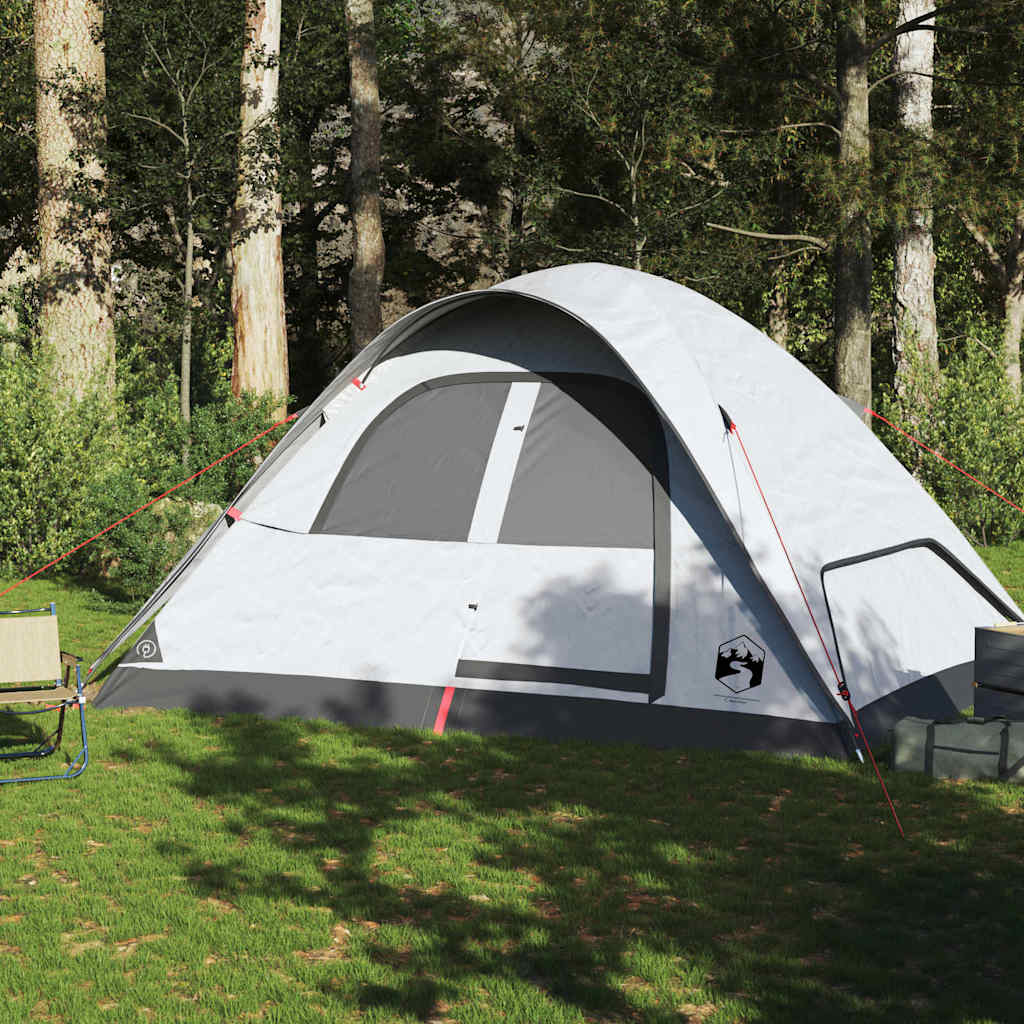 Tente dôme Vidaxl 6 personnes tissu occultant imperméable blanc