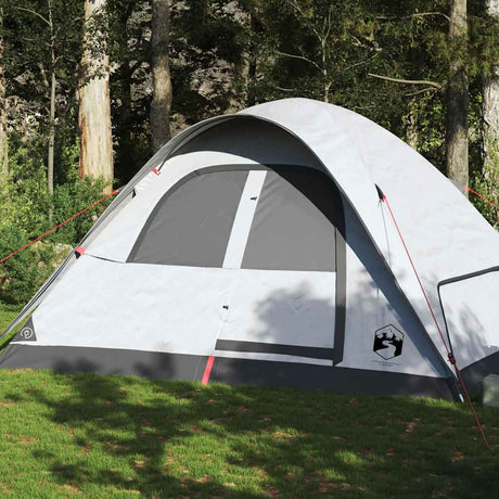 Tente dôme Vidaxl 6 personnes tissu occultant imperméable blanc