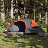 Vidaxl Dome tent 1-person waterproof gray and orange