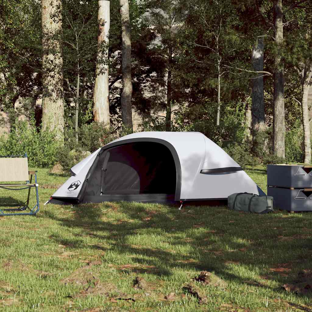 Vidaxl tente dôme 1 personne imperméable tissu occultant blanc