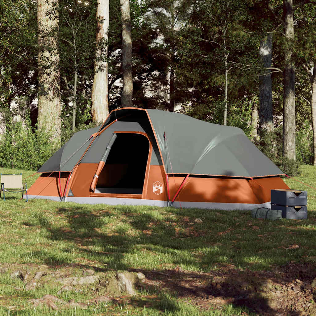 Tente dôme VidaXL 9 places imperméable orange