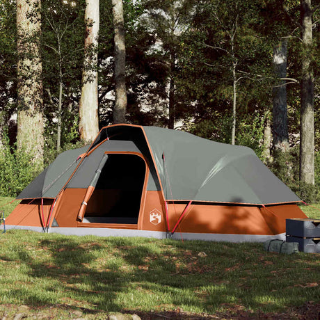 Tente dôme VidaXL 9 places imperméable orange