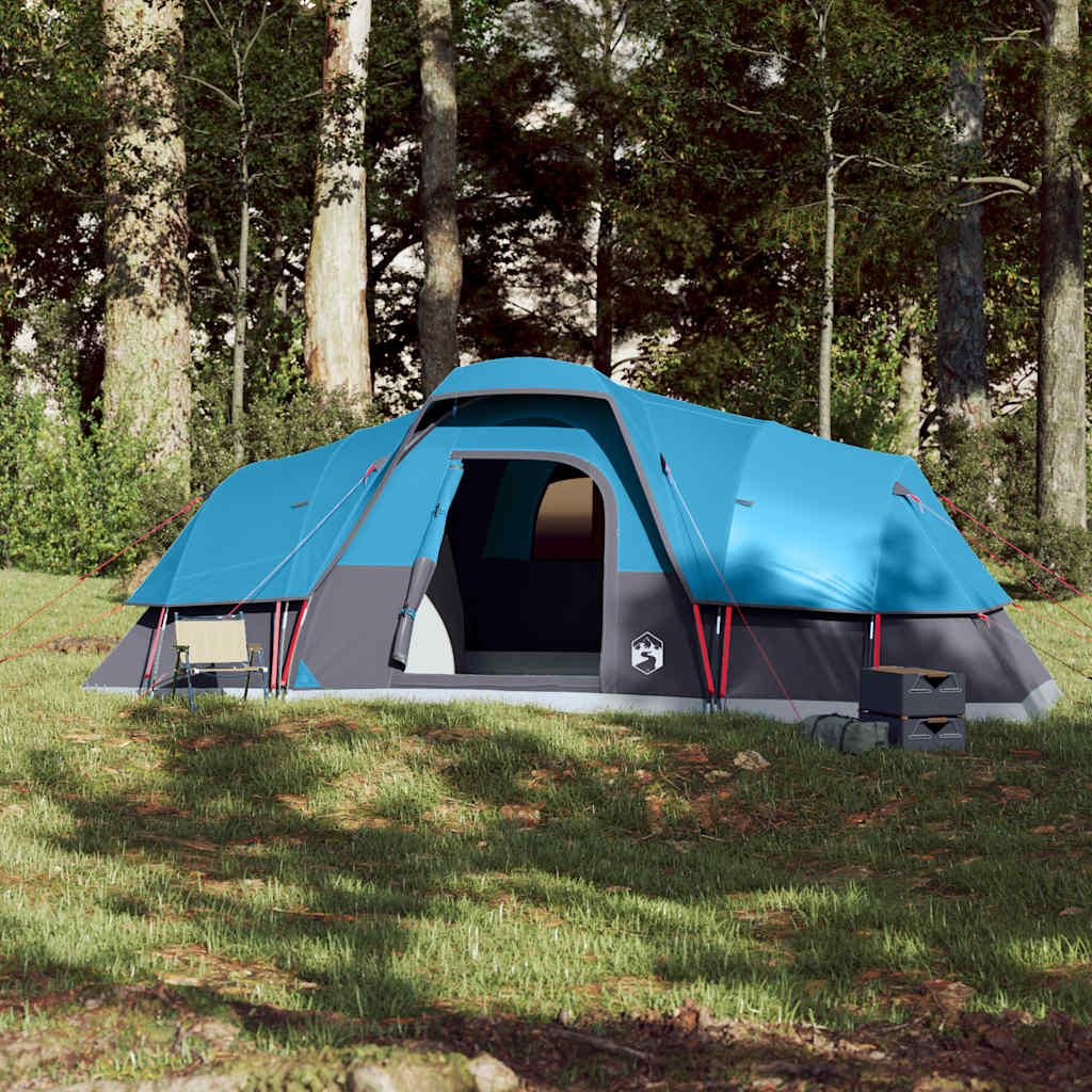 Tente dôme Vidaxx pour famille 11 personnes imperméable bleue