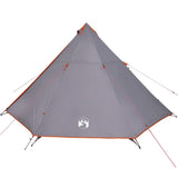 Tente tipi Vidaxl pour famille 8 personnes imperméable gris et orange