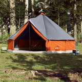 Tente tipi Vidaxl pour famille 12 personnes imperméable gris et orange