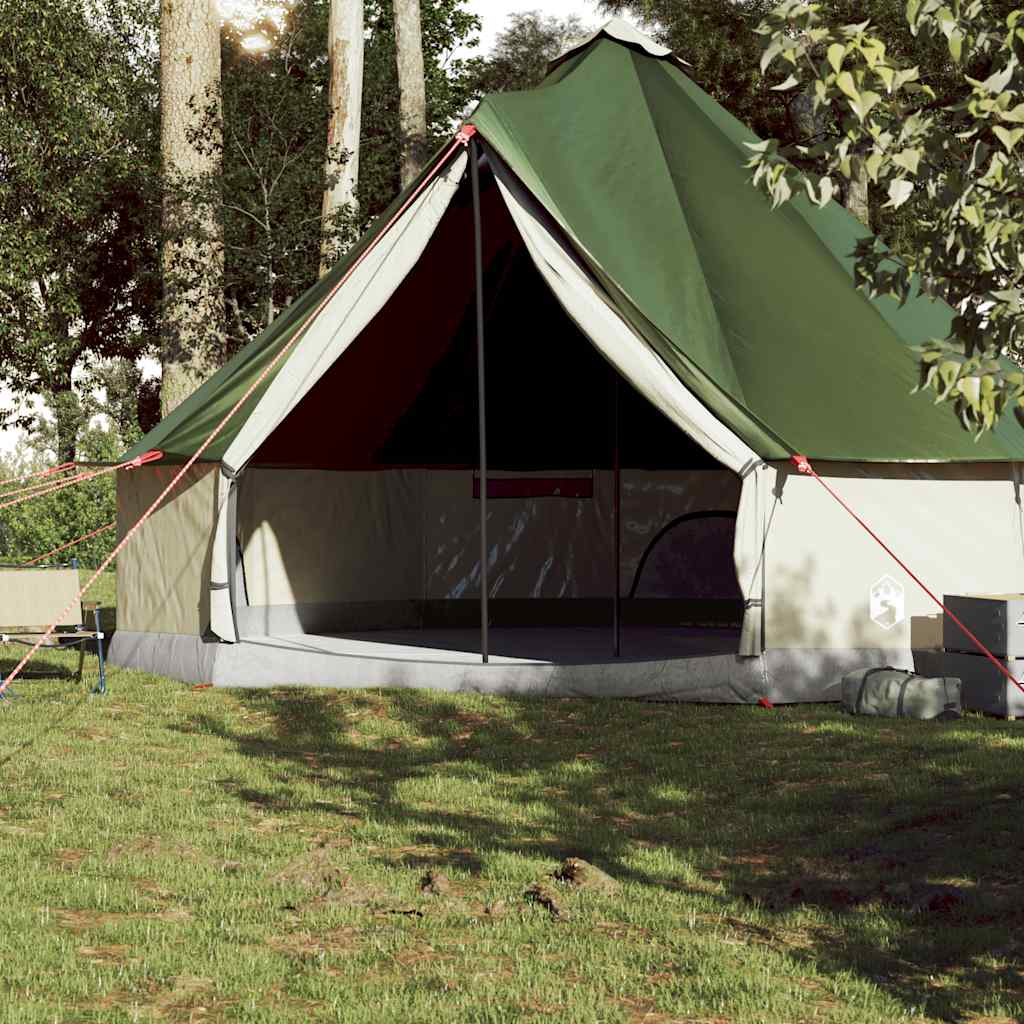 Tente tipi Vidaxl 10 personnes imperméable vert