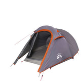 Tente tunnel VidaXL 3 personnes imperméable gris et orange