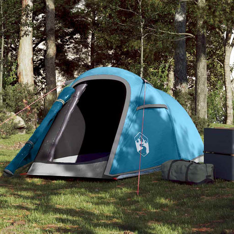 Tente tunnel VidaXL 2 personnes imperméable bleu