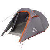 Tente tunnel Vidaxx 2 personnes imperméable gris et orange