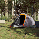 Tente tunnel Vidaxx 2 personnes imperméable gris et orange