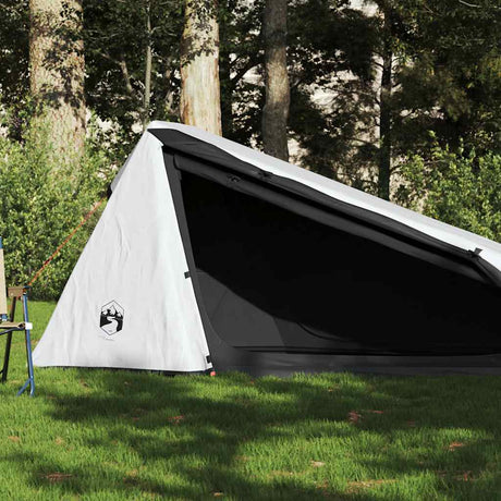 VidaXL tente tunnel 1 personne imperméable tissu occultant blanc