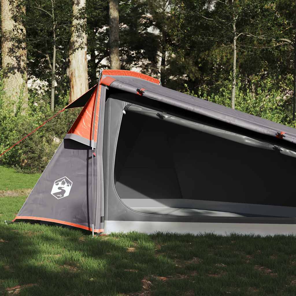Tente tunnel Vidaxx 2 personnes imperméable gris et orange