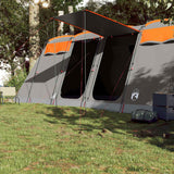 Tente tunnel VidaXL 8 personnes imperméable gris et orange