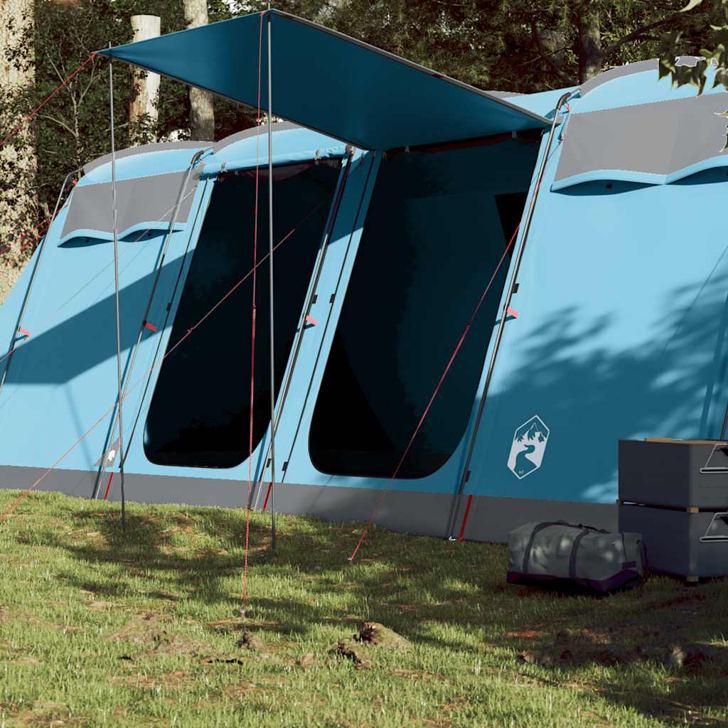 Tente tunnel VidaXL 10 personnes imperméable bleue