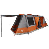 Tente tunnel VidaXL 4 personnes imperméable gris et orange
