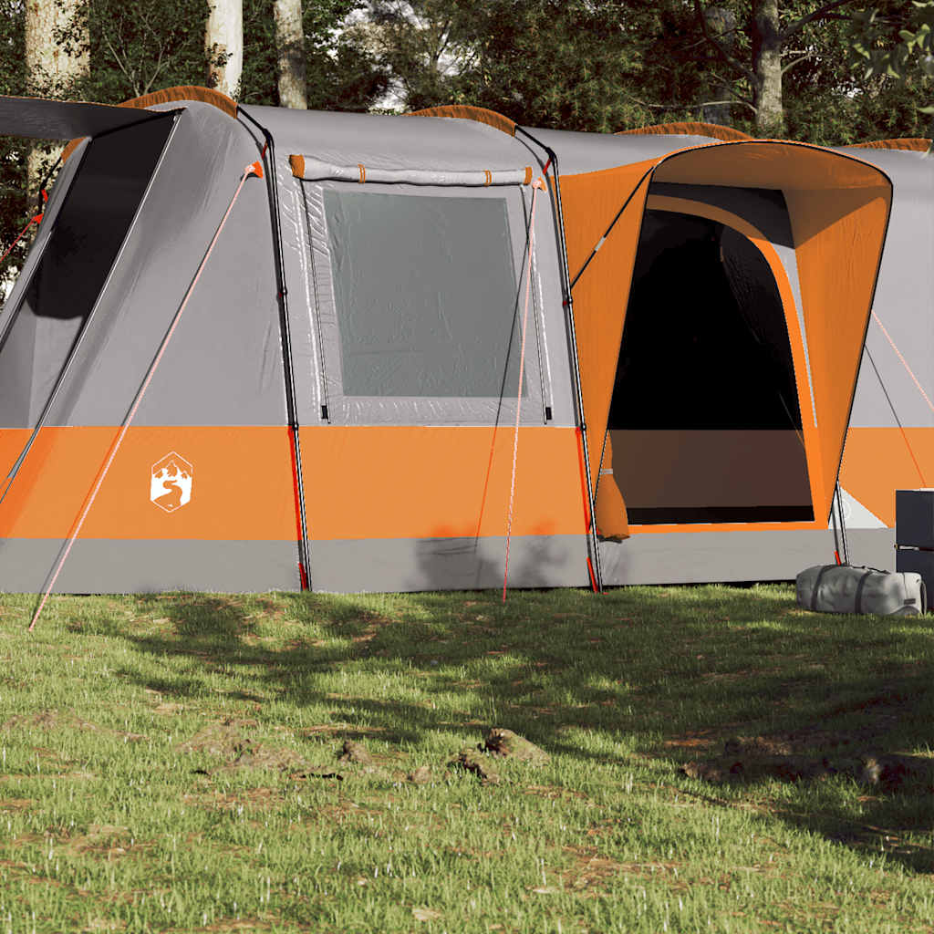 Vidaxl Tunnel Stan 4-Person Waterproof Grey and Orange