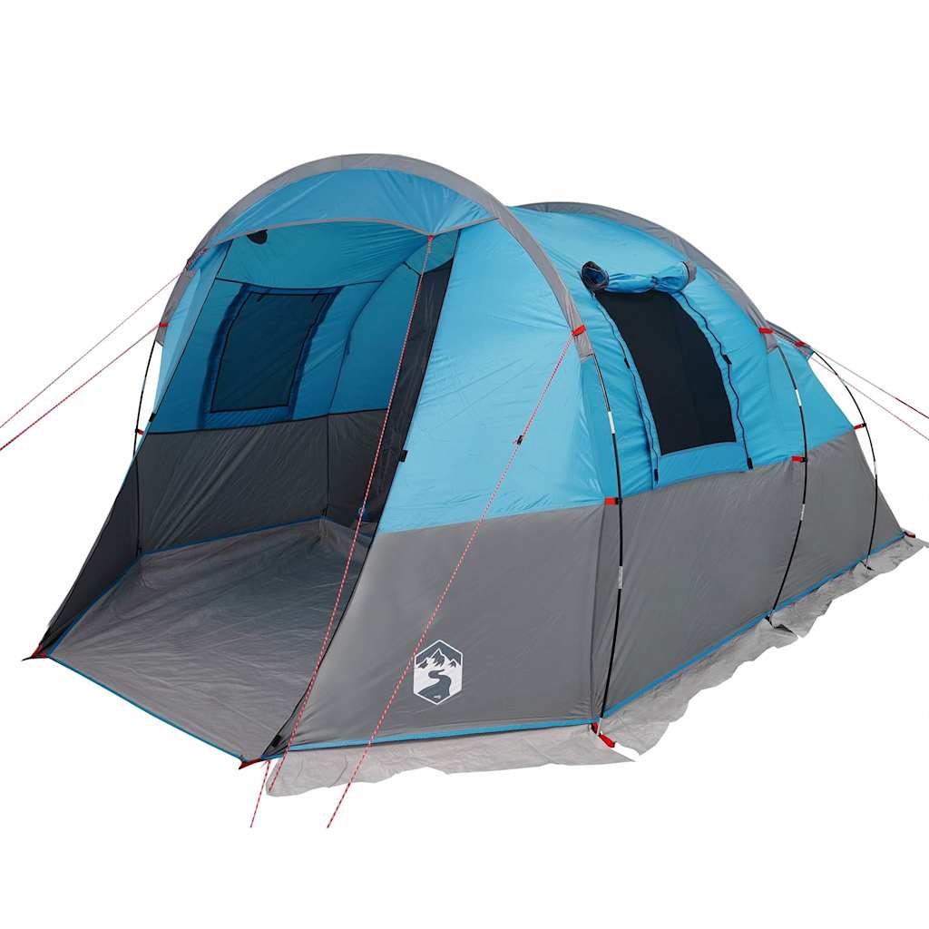 Tente tunnel VidaXL 4 personnes imperméable bleue