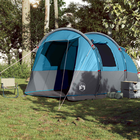 Tente tunnel VidaXL 4 personnes imperméable bleue