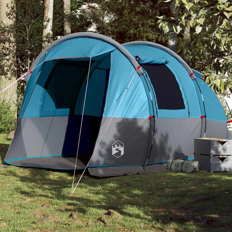 Tente tunnel VidaXL 4 personnes imperméable bleue