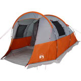 Tente tunnel VidaXL 4 personnes imperméable gris et orange