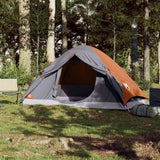 Vidaxl Dome Tenda per 2 persone impermeabile grigio e arancione