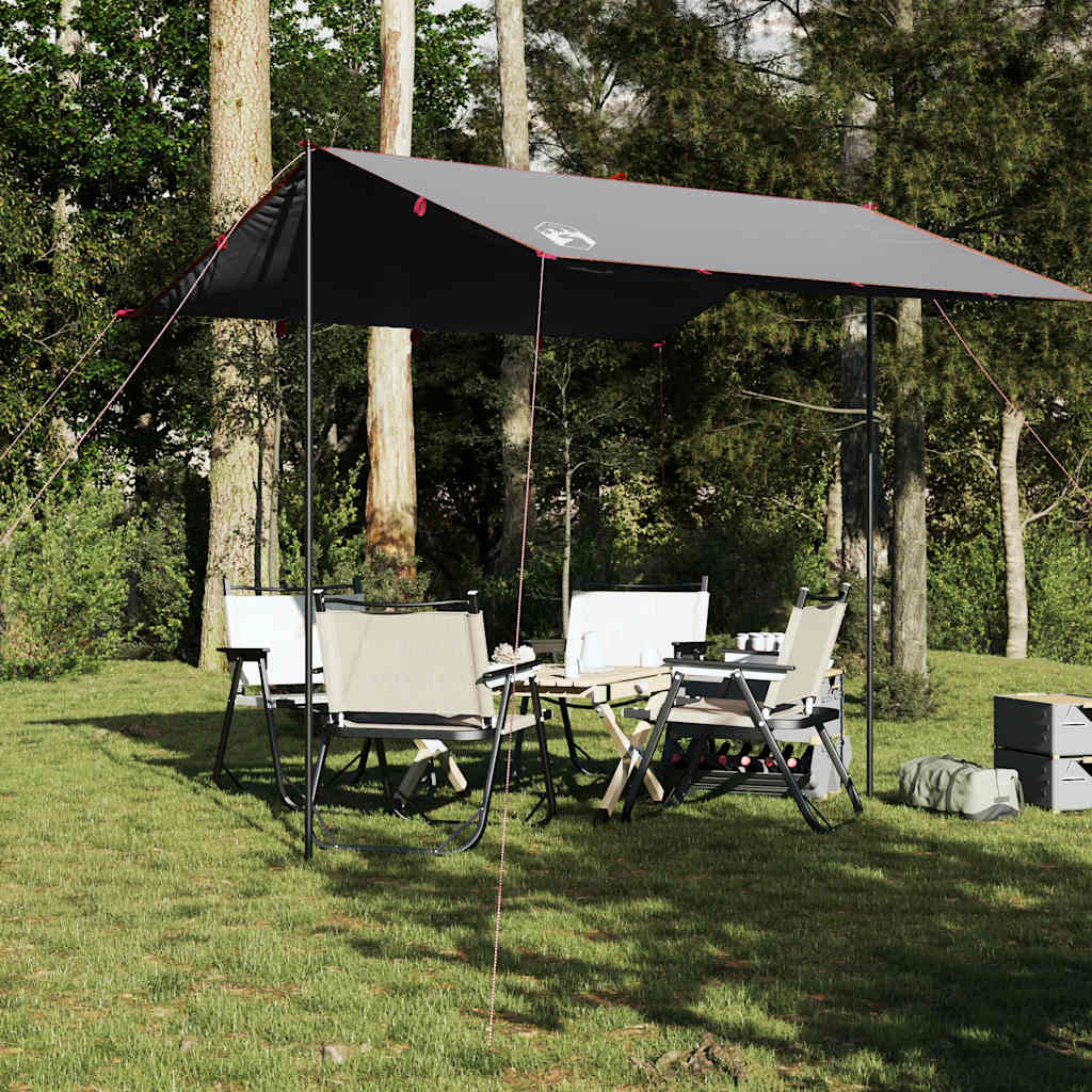 Vidaxx auvent de camping étanche 300x294 cm gris et orange