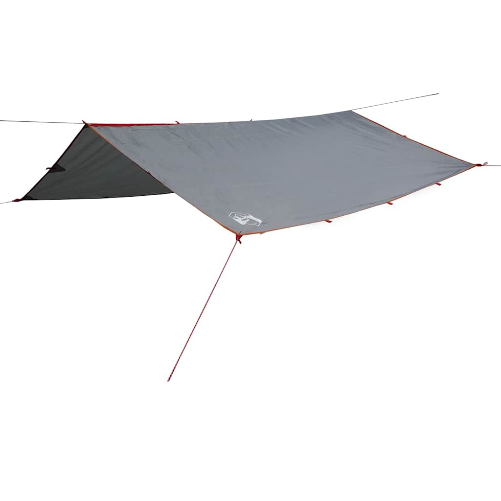 Vidaxl Camping Canopy Waterproof 360x294 cm szary i pomarańczowy