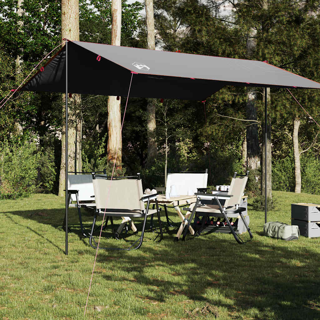 Vidaxl Camping auvent étanche 360x294 cm gris et orange